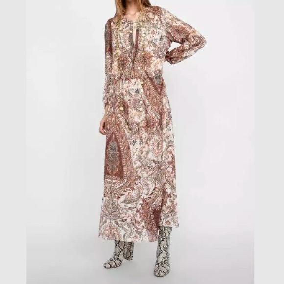 Zara printed boho dress - Picture 2 of 10